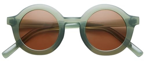 BABYMOCS Occhiali da sole per bambini 0-1,5 anni I 100% protezione UV400 categoria 3 I Montatura in bioplastica riciclata BPA-free I Occhiali da sole rotondi per bambini maschi e femmine I Design