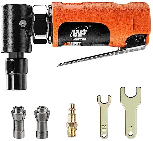 WORKPAD - Mini amoladora neumática de cabeza de ángulo recto de 1/4 pulgadas, velocidad libre: 20,000 rpm