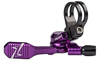 Funn UpDown Kit de Levier à Distance CNC pour Tige de Selle télescopique de VTT, Montage 4 Positions, Compatible avec Les tiges de Selle à routage Externe et Interne (Violet)