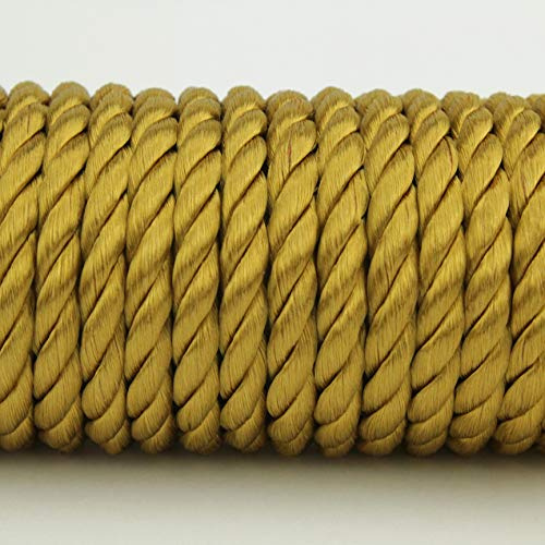 CORDÓN RAYÓN LABRADO TORZAL Oro Oscuro (Ancho 10mm, 10 Metros)