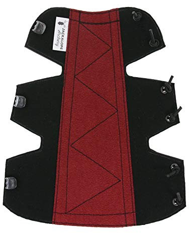 Jackalope Armschutz Classic I – Farbe: Red Beryl - Atmungsaktiver Microfaser-Armschutz mit Schnürung – langlebig, wasserabweisend & schnelltrocknend – Schutz beim Bogenschießen