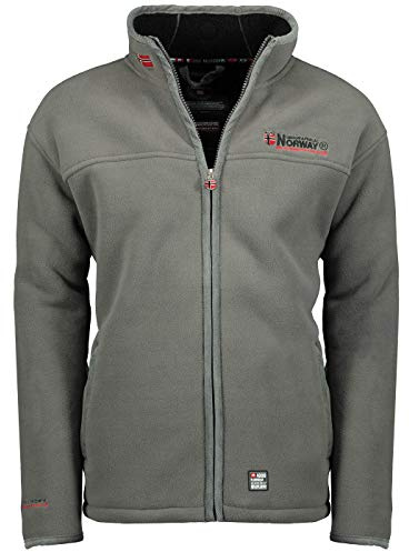 Geographical Norway Herren Winterjacke Polar Fleece Jacke Teddyfutter Zip Pockets Embro & Patches