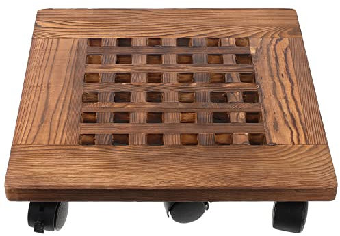 Cabilock Pflanzenuntersetzer Blumentopf Pflanzenroller Holz Rollbrett Blumen Gefäßroller Rollen Pflanzentopf Kübelroller Pflanzgefäß Untersetzer für Garten Wohnzimmer Weihnachten Deko