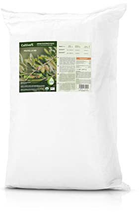 CULTIVERS Abono Olivo y Plantas Mediterráneas Ecológico 20 kg granulado. 100% Orgánico y Vegano. Mejora la Productividad