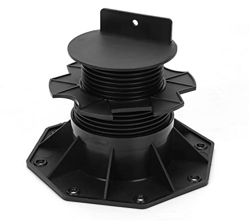 Eulenke Stelzlager 20 Stück Stellfuss höhenverstellbar 60-140mm Plattenlager - Stelzlager für Terrassendielen-Unterkonstruktion Holz, WPC und Stein