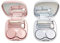 2 Pièces Mini Boîte Pour Lentilles,Boite à Lentilles Avec Mirroir,Kit De Voyage Pour Lentilles De Contact,Étui De Lentilles De Contact Pour La Maison Ou Les Voyages Bleu Rose