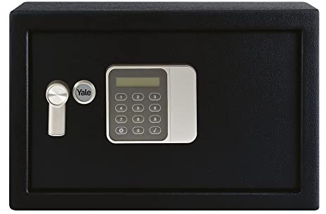 Yale Elektronischer Gästetresor YSG/200/DB2 Medium, 16 L, Schwarz – 3–6-stelliger PIN-Code, Mastercode, Auto-Sperre, Doppelbolzenverriegelung, inkl. 2 Schlüssel – ideal für Hotel, Vermietung & Zuhause