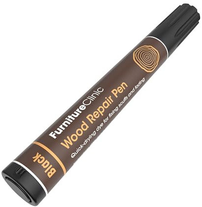 Furniture Clinic Wood Repair Pen (Black) - Scratch Repair - Quick Drying - Furniture Touch-Up Marker - for All Types of Wood