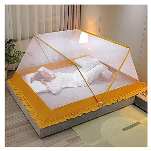 OKUOKA Portable Pliant Moustiquaire Lit Auvent Camping Portable Voyage Maison Anti Moustique Tente Moustiquaire Pliable pour Enfants Adultes sans Fond Sommeil Bug Filets Extérieur,2,80 *