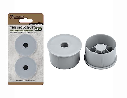 ROLLINGDOG Exklusive Endkappen-Nachfüllung für 45,7 cm Farbrollerrahmen, 44 mm Kern/Farbroller-Abdeckung mit Stiftloch, Größe 10 mm, 2 Stück