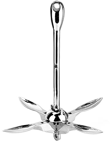 Faltbarer Anker 8.8LBS Grapnels 316 Edelstahl-Hardware Bootszubehör Passend Für Yachten Fischerboot