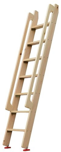 Wooden Bunk Bed Ladder for Dorms Bedrooms Apartments Hotels Interior Bunk Ladder for Small Spaces Natural Finish