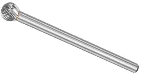 CoCud Tungsten Carbide Rotary Burrs File, 6mm Shank 10mm Dia, Single Cut Ball Shape Rotary Burrs Tool - (Applications: for Metal Carving)