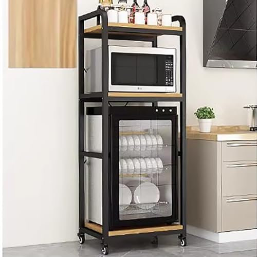 Support Réfrigérateur Support de Réfrigérateur Roulant avec Roulettes, Étagère de Rangement pour Appareils de Cuisine pour Micro-ondes, Chariot de Meubles pour Chambre à Coucher, Dortoir, Appartement(