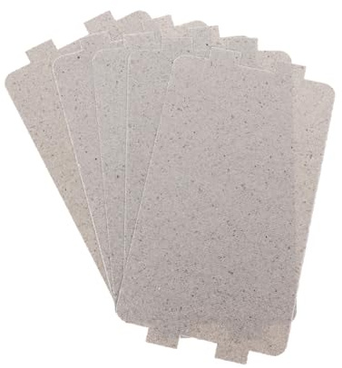Lámina de Mica para Microondas 5 Piezas, Papel de Mica | Aislamiento Térmico, Color Plata, Compatible Microondas y Secador de Pelo