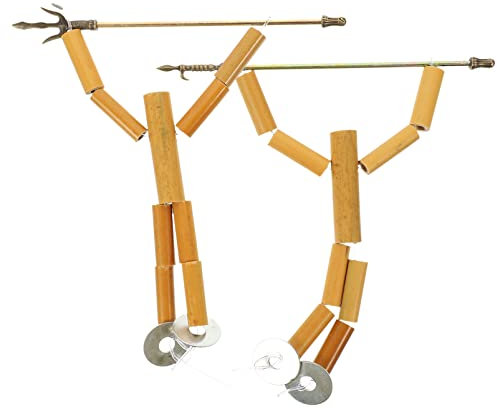 HONITANO 2taschen Beutel Bambus Puppen DIY Materialien Kinderspielzeug Montage Handwerkssatz Für Junge Mädchen Feinmotorik Aufmerksamkeit Übung Familien Freizeitaktivität