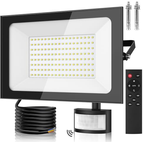 Sararoom Security Lights Outdoor Motion Sensor, 150W 15000LM Super Bright PIR Security Light, 6500K Daylight LED Motion Sensor Light Outdoor, IP65 Waterproof Floodlight for Garage, Yard, Lawn, Garden