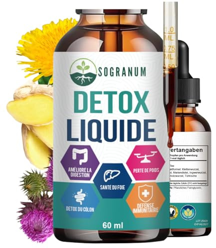 Detox 5in1 Herb| Abnehmen, Blähungen, Leberkur, Verdauung, Unterstützung des Immunsystems | Mariendistel, Ingwer, Kletten, Rhabarber, Löwenzahn