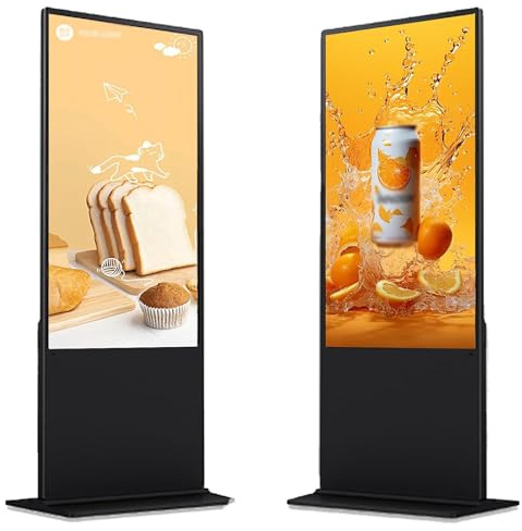SUNBGRPYE Pantalla Publicitaria Vertical, Reproductor Multimedia con Pantalla LCD IPS, Compatible con WiFi Remoto + Pantalla Dividida + Reconocimiento De Disco U, Pantalla Publicitaria Comercial,32in