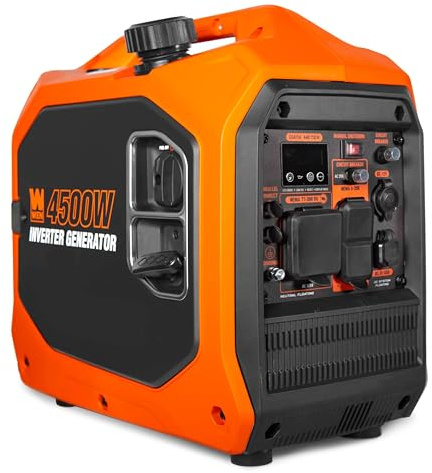 WEN 4500-Watt Inverter Generator, RV-Ready, Quiet, Portable, Gasoline powered and Lightweight with Fuel Shut Off (56432i)