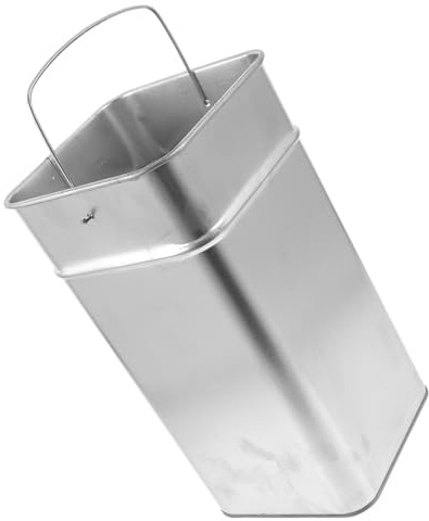 Alipis Cubo Basura Metálico Galvanizado Portátil con Asa Resistente la Oxidación Capacidad Grande para Uso Exterior Interior Contenedor Multipropósito Simple y Duradero