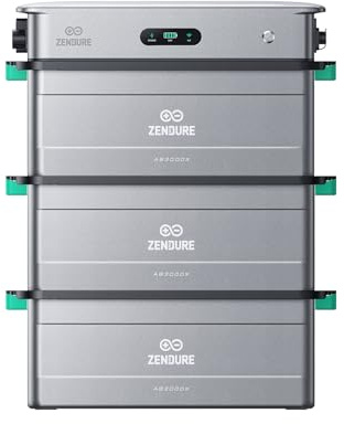 Zendure SolarFlow 2400 AC Stockage Énergie IA, 2400W, et 3x AB3000X | 17,28kWh Extensible, Gestion Puissance Couplée IA AC, Stockage Domestique, Entrée/Sortie 2400W, 17,28kWh Extensible, TOU