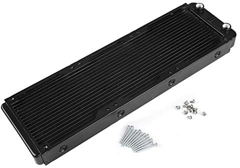 Bewinner Radiador de Refrigeración por Agua para PC de 120 Mm/360 Mm, Radiador de Aluminio de 18 Tubos con Puertos Roscados, Raya en Forma de U de Alta Eficiencia para de Refrigeración (360)