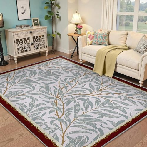 Tappeto vittoriano estetico per soggiorno intrecciando rametti di salice e viti tappeti per camera da letto, tappeto leggero ultra-sottile lavabile in lavatrice 80x120cm