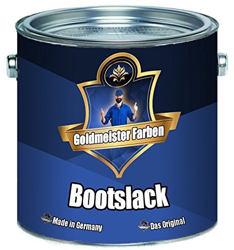 Goldmeister Farben Yachtlack Bootslack für Holz & Metall Yachtfarbe Bootsfarbe (1 L, Himmelblau (RAL 5015))