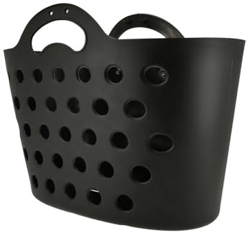 Hapo-G - Panier Avant Trendy One Noir - Fixation MTS3-13.5L - Installation Rapide - Polyéthylène Souple - pour Cintre Vélo 22.2 à 31.8 mm - Légèreté et Stabilité - Idéal Courses Urbaines