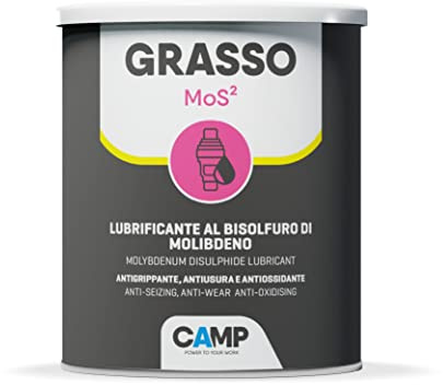 CAMP Graisse Mos2, Graisse Lubrifiante au Disulfure de Molybdène pour Charges Lourdes et Hautes Températures, Anti-Grippage et Anti-Usure, 1 kg