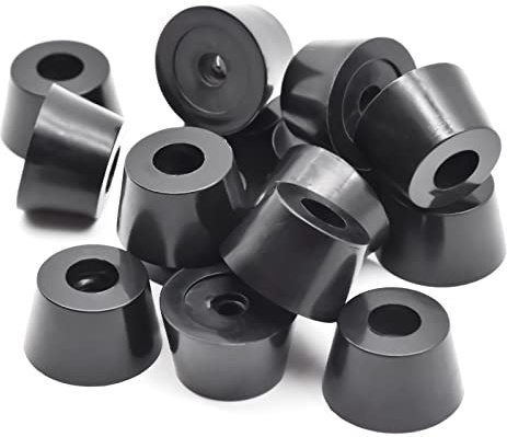 Skyzone Gummifüße für Möbel, runde Gummi-Möbelpolster, rutschfeste schwarze Möbelfüße, Gummi-Möbelfüße für Schrank, Schreibtisch, Couch, Stuhlbeine, 21 x 17 x 11 mm, 15 Stück