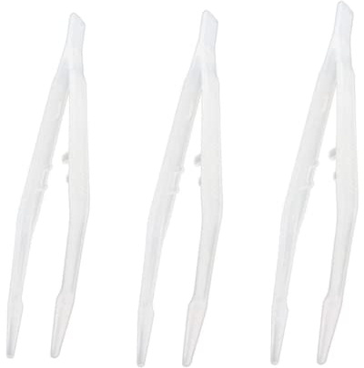NA 3 Pcs Reptiles Feeding Tweezers Plastic Noctilucence Tweezers Reptile Feeding Tongs Reptile Feeding Tool for Iguanas Bearded Dragons Lizards Geckos Turtles Corals, 18CM