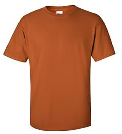 Gildan Mens Heavy Cotton 100% Cotton T-Shirt, Azalea, Texas Orange, XL