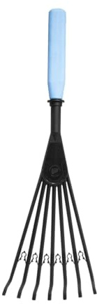 Tidee Red Gorilla Big Rake Short Sky Blue Plastic Hand Rake for Indoors Outdoors Mucking Out Stable Garden