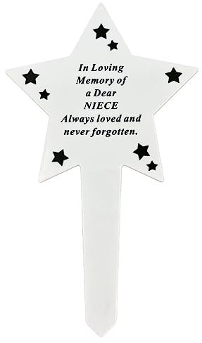 Angraves Shining Star Special Niece Memorial Baby Child Remembrance Verse Grave Ground Stake Plaque