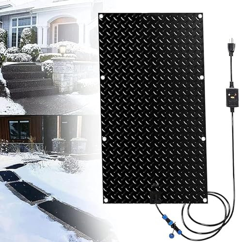 HACSYP Beheizte Einfahrtsmatten, 10 x 48 rutschfeste Schnee- und Eisschmelzmatte, mit 6 Fuß langem Netzkabel, for die Schneeräumung im Winter (Color : 4 Pack)