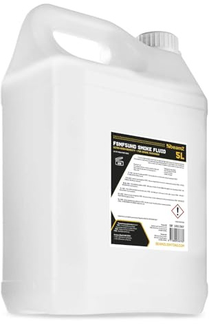 BeamZ FSMF5UHD Liquide de Machine à Fumée Ultra Haute Densité - 5 Litres, Fumée Longue Durée et Épaisse, Idéale pour les Spectacles, les Concerts, les Clubs et les Discothèques