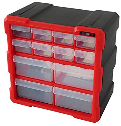 Werkzeugkasten, Kunststoff-Werkzeugkasten mit transparenter kleiner Schublade, Teilekoffer, stapelbare Werkzeugschränke für Teile, Hardware, Reparatur, Werkzeuge, Aufbewahrungstruhe, Werkzeugauf