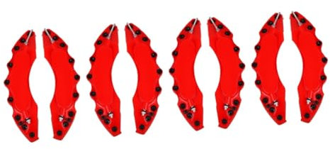 NIYANGLE 4 Paia di Copertura Pinza Freno Decorare Auto Decorazione Accessori Automobilistici Copertura Pinza Posteriore Pinza Guardia Pinza Freno Protezione Pinze Copre Scudo Rosso di