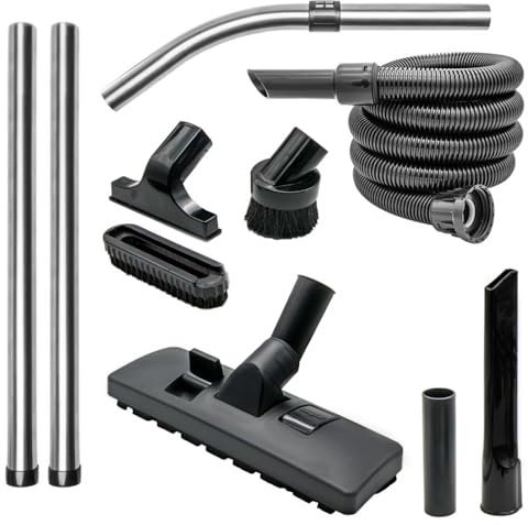 PRIMEBAG Saugschlauch passend für Kärcher WD3 WD 3.200 WD3.300 WD 3.500 | WD 3.800 WD 3 3-teiliges Bodendüse Fugendüse, Bürsten, Schlauch Zubehör Set Rohr Nass/Trockensauger