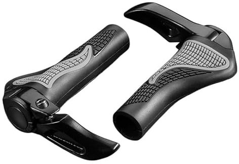 BLacOh Fahrradgriffe 1 Paar MTB Fahrrad Griffe Ergonomische Anti-Slip Bullhorn Bilaterale Verriegelung Brechen Vice Griffe Fahrrad Lenker Abdeckung Fahrrad Teile MTB Griffe(YJBT-Black)