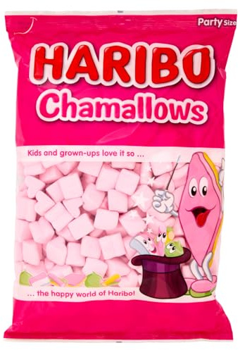 Haribo Chamallows Pink, Marshmallow a Forma di Cuore, 1kg | Colore Rosa, Ideale come regalo e Baby Shower