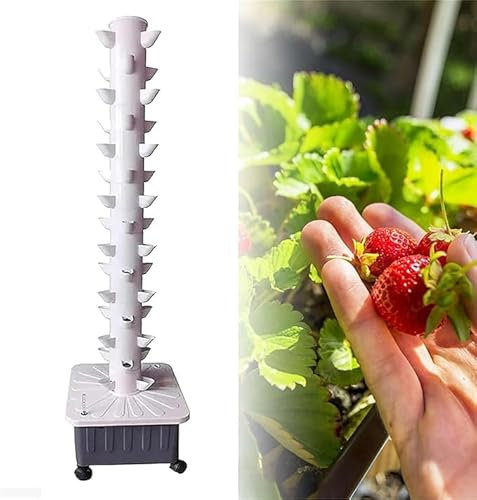 Hydrokultur-Turm-Set, 15 Ebenen, 45 Löcher, vertikales Wachstumssystem für den Heimgarten, Aquaponik-Hydrokultur-System für Küche, Gartenarbeit leicht gemacht