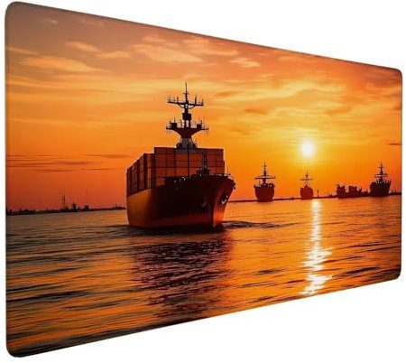 Japanese Mouse Mat 1000x500x3mm XXL Boat Mouse Pad Large Desk Pad, Water-Resistant Surface with Non-Slip Rubber, Extended Japanese Mousepad Computer Keyboard for Computers Laptop Gaming Office X-892