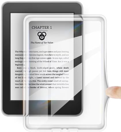 Transparente Schutzhülle für Kindle 11/12. Generation 15,2 cm (6 Zoll) (Version 2024/2022), ultradünn, leicht, weich, Flexibles TPU + Acryl-Rückseite, transparente Schutzhülle