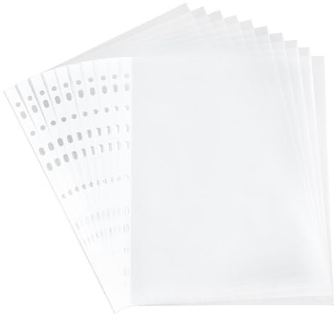 100 Stück Prospekthüllen A5, Stabil Klarsichtfolien Hülle Taschen Glasklar Prospekthüllen Klarsicht Aktenhüllen A5 Dokumentenhüllen für Dokumente, Präsentationen, Papier