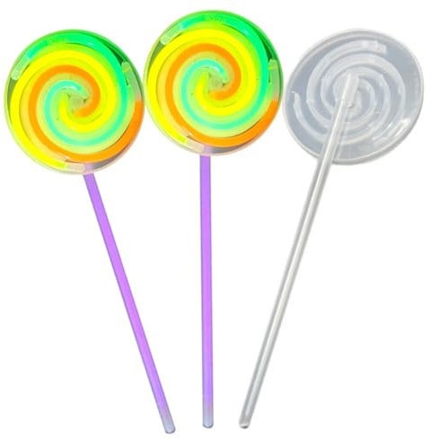 FIXOSHEE Lot de 3 Bâtons Lumineux de Sucette Moulin à Vent Rotatif Lumineux pour Garçon et Filles Accessoires de Fête Colorés pour Soirées et Événements Festifs Couleur Aléatoire
