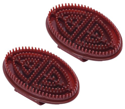 SOLUSTRE 2stücke Massagekamm und Massagekopf aus Tpe für Körpermassage Muskelentspannung und Peeling Ergonomischer Griff Kompakt und Leicht für Heim und Reisegebrauch