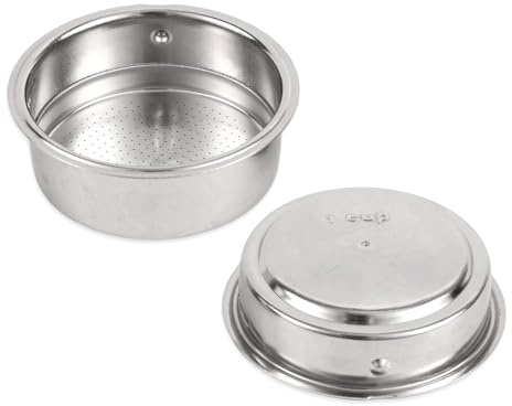 2pcs Expresso Panier Porte Filtre 51mm (Capacité 1 Tasse + 2 Tasses) | Acier Inoxydable Panier Filtre Expresso pour Machines à Expresso 51mm